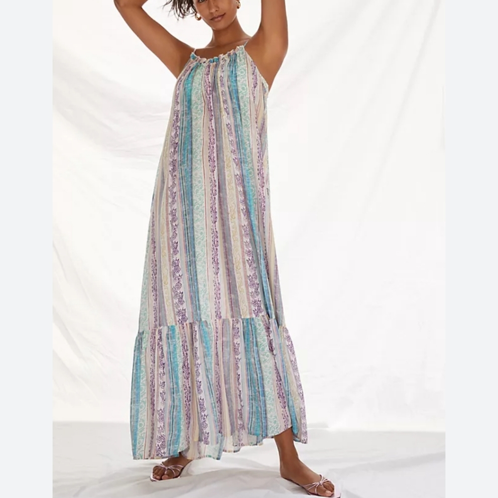 Anthropologie Flownced maxi dress BNWT